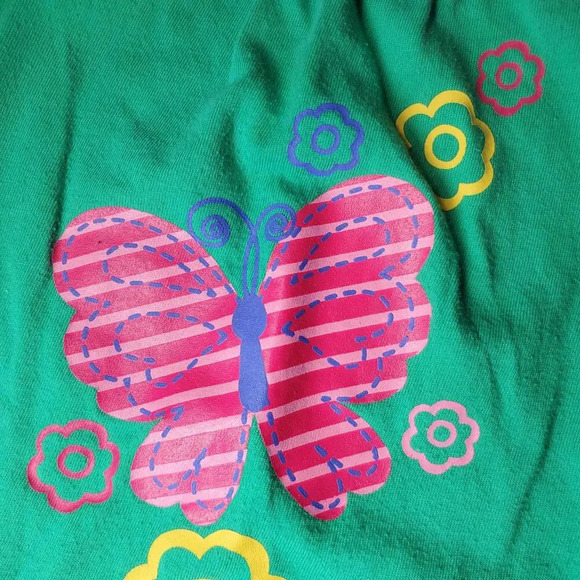 Circo Toddler Girl Size 3T Green and Pink Summer Butterfly Dress 100% Cotton - Picture 5 of 10